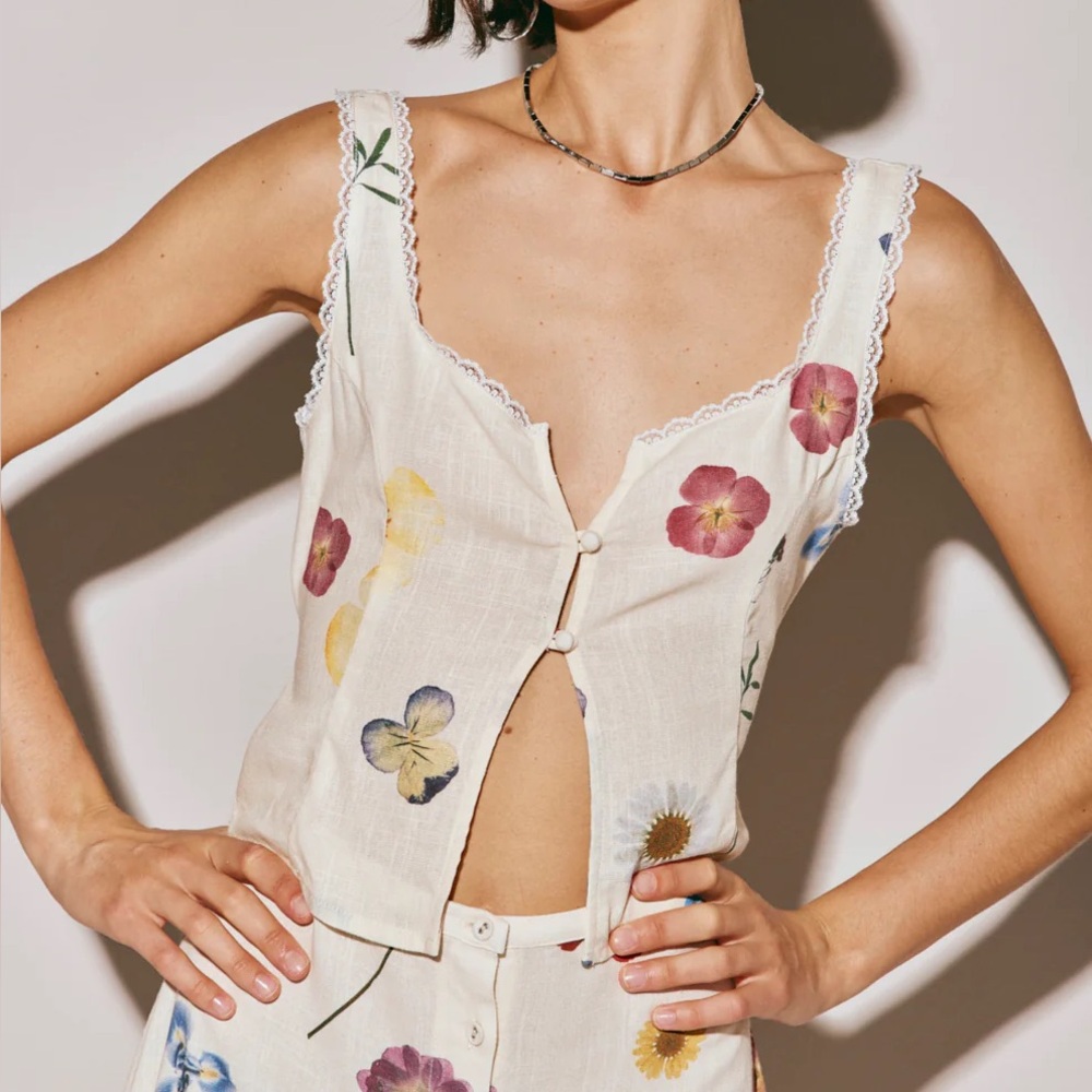 Floral Button-Down Top